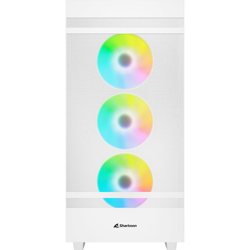 Afbeelding laden in galerijviewer, Sharkoon rebel c50 white rgb midi tower behuizing (wit | 2x usb-a | 1x usb-c | rgb | tempered glass)
