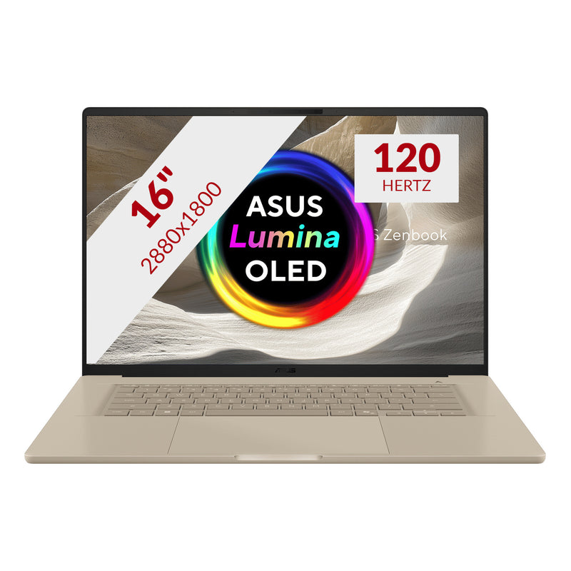 Afbeelding laden in galerijviewer, Asus zenbook a16 ux3607oa-sq013w 16 copilot+ laptop (beige | snapdragon x2e-94-100 | qualcomm adreno | 48 gb | 1 tb ssd | oled)
