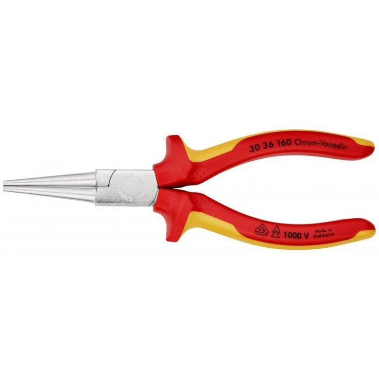 Afbeelding laden in galerijviewer, Knipex langbektang verchroomd ge‹soleerd met meer-componentengrepen, vde-getest 160 mm - 3036160
