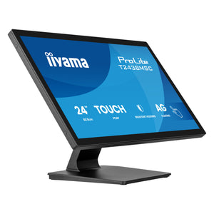 Iiyama prolite t2438msc-b2 23.8 touchscreen monitor (zwart, 1x displayport, 1x hdmi, 2x usb-a, 120 hz)
