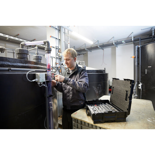 Wiha dopsleutel- en bitset 1 4 en 1 2 (60-dlg. incl. l-boxx)