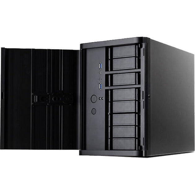 Afbeelding laden in galerijviewer, Silverstone sst-ds380b mini tower behuizing (zwart | 2x usb-a)

