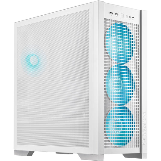 Asus tuf gaming gt302 argb midi tower behuizing (wit | 2x usb-a | 1x usb-c | rgb | tempered glass)