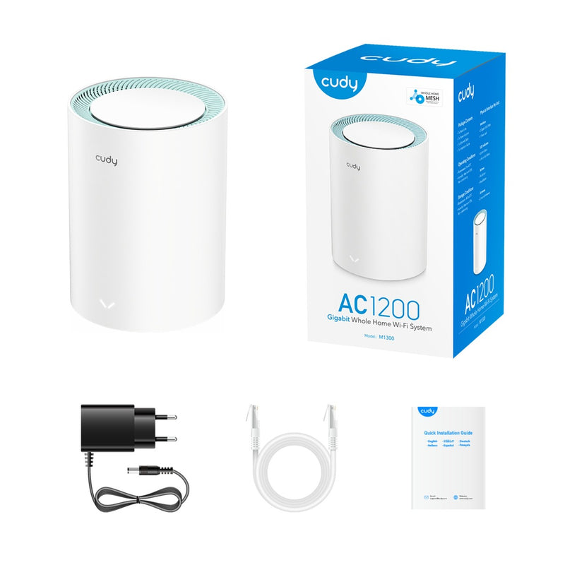 Afbeelding laden in galerijviewer, Cudy ac1200 gigabit mesh wi-fi system (1-pack) mesh router (wit)

