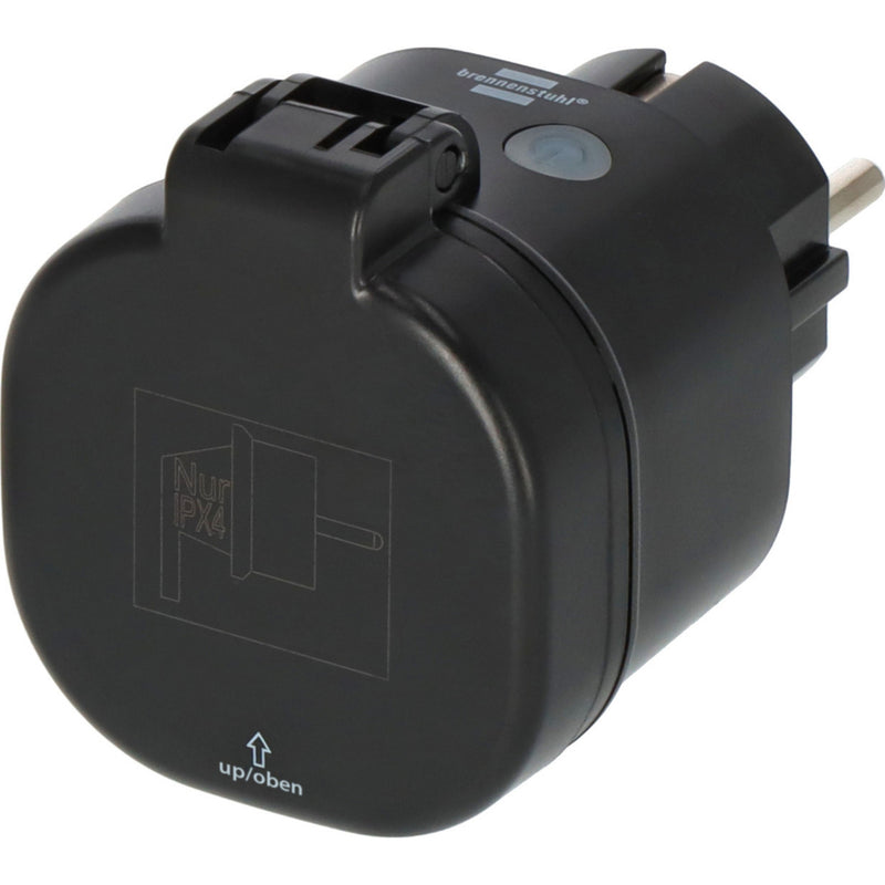 Afbeelding laden in galerijviewer, Brennenstuhl connect smart plug wa 3600 xs03 voor buiten ip44 stekkerdoos (zwart, 2.4 ghz wifi, alexa, google, matter)
