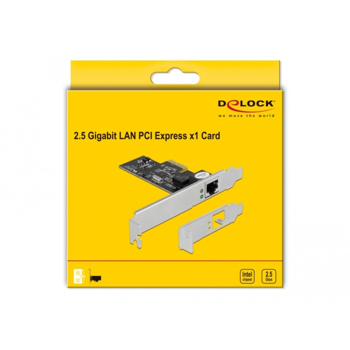 Afbeelding laden in galerijviewer, Delock pci express x1 card naar 1x rj45 2,5 gigabit lan i225 netwerkadapter
