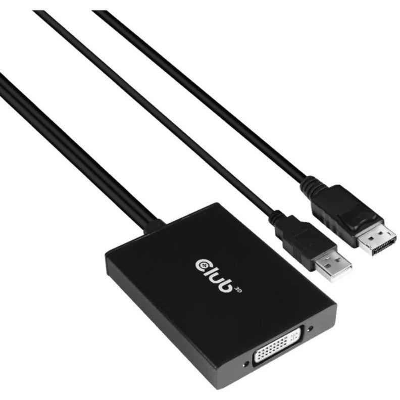 Afbeelding laden in galerijviewer, Club 3d displayport to dual link dvi-d hdcp off version active adapter for apple cinema displays (zwart)
