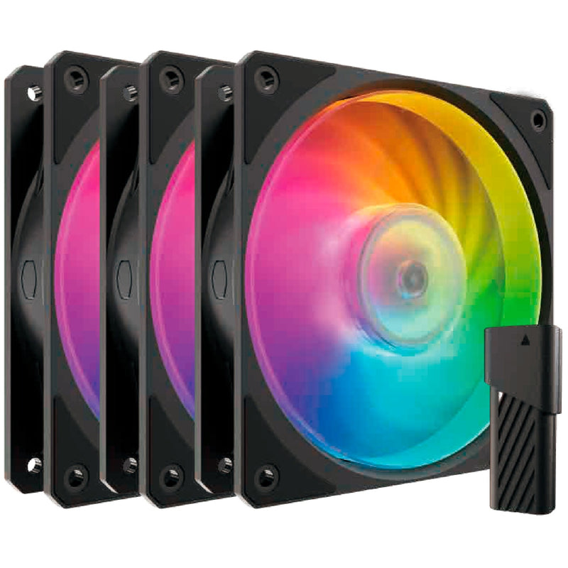 Afbeelding laden in galerijviewer, Cooler master mobius 120p argb 120x120x25 case fans (zwart, 3 stuks, 120 x 120 x 25 mm, pwm)
