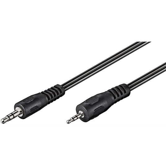 Goobay 2,5 mm jack > 3,5 mm jack kabel (zwart, 2 meter, stereo)