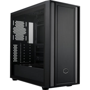 Cooler master masterbox 600 lite midi tower behuizing (zwart | 2x usb-a | 1x usb-c | rgb | tempered glass)