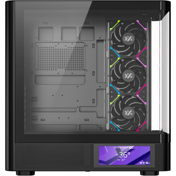 Afbeelding laden in galerijviewer, Xyz pc gear quantum pro midi tower behuizing (zwart | window)
