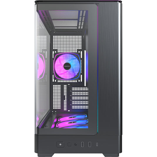 Montech king 15 pro midi tower behuizing (zwart | 2x usb-a | 1x usb-c | rgb | window)