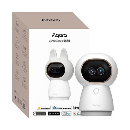 Aqara camera hub g350 (wit, dubbele lens, 4k 2,5k, 360°)