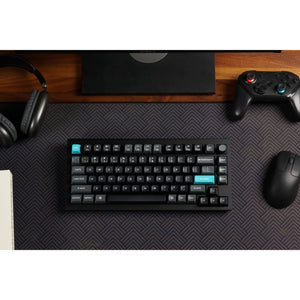 Keychron q1 ultra-m3 8k wireless custom mechanical keyboard (zwart, us lay-out (qwerty), silk pom brown, 75%, rgb, hot swap, 8k, 2.4 ghz | bluetooth 5.2 | usb-c)