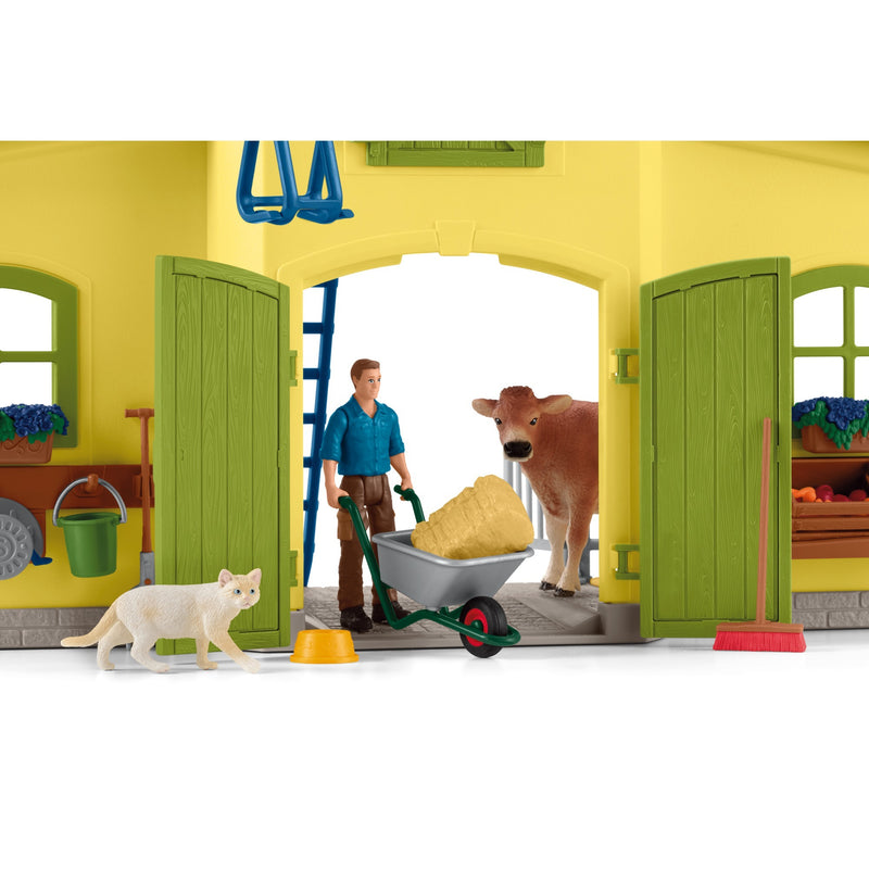 Afbeelding laden in galerijviewer, Schleich farm world - grote stal, geel speelfiguur
