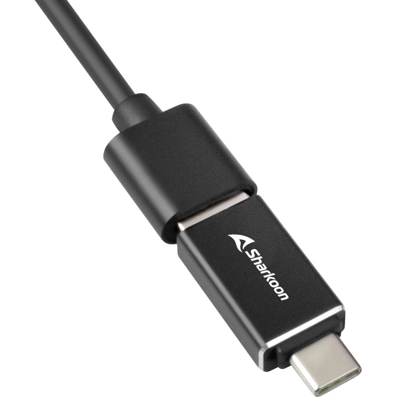 Afbeelding laden in galerijviewer, Sharkoon 4-port usb 3.2 gen 1 aluminium usb-hub (zwart)
