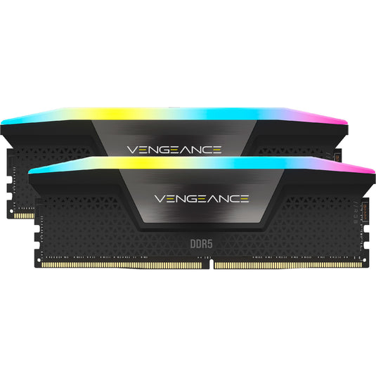 Corsair vengeance rgb 32 gb ddr5-6000 (2x 16 gb) werkgeheugen (zwart, cmh32gx5m2d6000z38, expo)