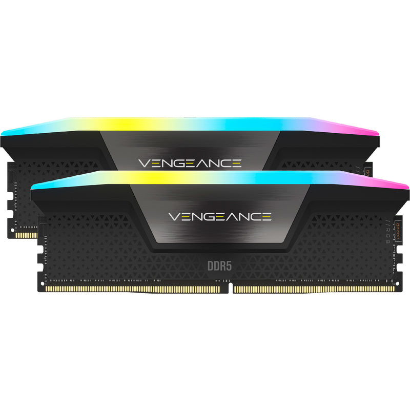 Afbeelding laden in galerijviewer, Corsair vengeance rgb 32 gb ddr5-6000 (2x 16 gb) werkgeheugen (zwart, cmh32gx5m2d6000z38, expo)
