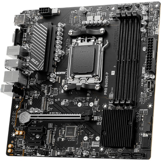 Msi pro b650m-p socket am5 moederbord (zwart, raid, 2.5 gb-lan, sound, µatx)