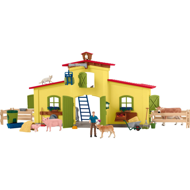 Afbeelding laden in galerijviewer, Schleich farm world - grote stal, geel speelfiguur
