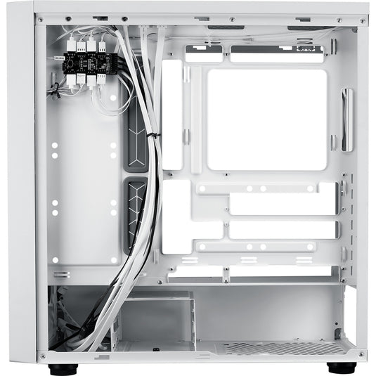 Cooler master masterbox 600 midi tower behuizing (wit | 2x usb-a | 1x usb-c | rgb | tempered glass)
