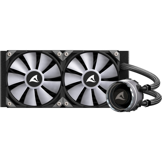 Sharkoon s80 rgb waterkoeling (zwart, 4-pins pwm fan-connector)