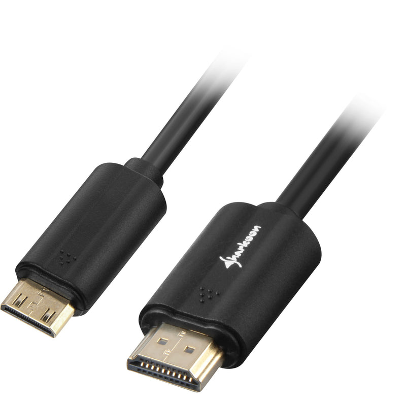Afbeelding laden in galerijviewer, Sharkoon hdmi > mini-hdmi 2.0 adapter (zwart, 1 meter, 4k)
