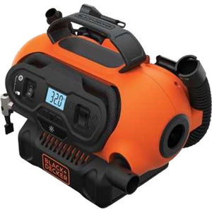 Black+decker bdcinf18n 11bar ac dc of 18v compressor | universele ventieladapter | 230v adapter (1x 2.0ah accu) - bdcinf18n-qs