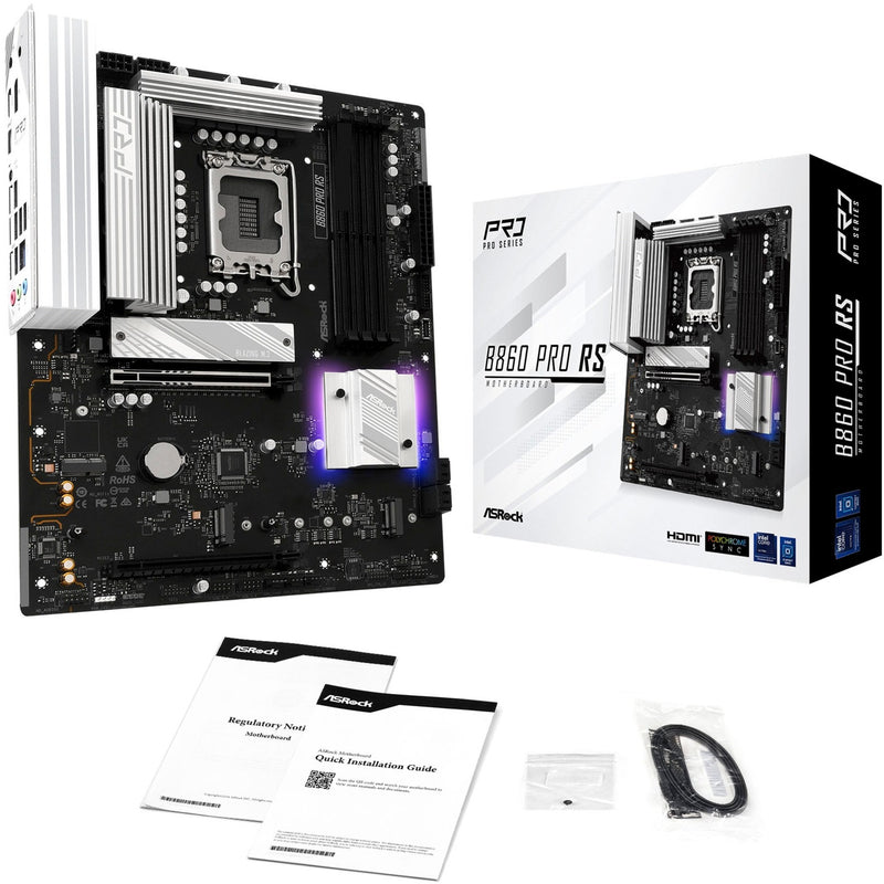 Afbeelding laden in galerijviewer, Asrock b860 pro rs socket 1851 moederbord (raid, 2.5 gb-lan, sound, atx)
