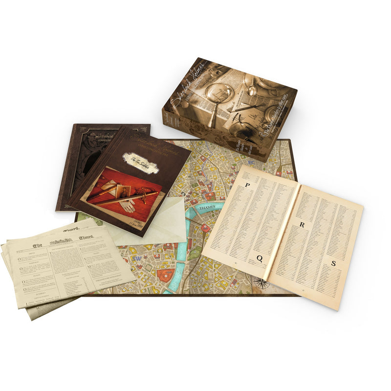 Afbeelding laden in galerijviewer, Asmodee sherlock holmes consulting detective: the thames murders other cases bordspel (engels, 1 - 8 spelers, 60 - 90 minuten, vanaf 12 jaar)
