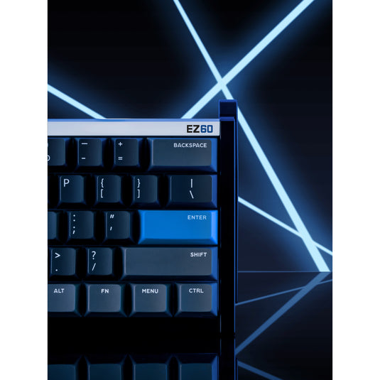 Iqunix ez60 magnetic switch gaming he keyboard (zwart, us lay-out (qwerty), gateron magnetic jade pro, 60%, rgb, double shot pbt keycaps)
