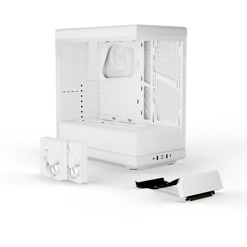 Afbeelding laden in galerijviewer, Hyte y40 midi tower behuizing (wit | 2x usb-a | 1x usb-c | tempered glass)
