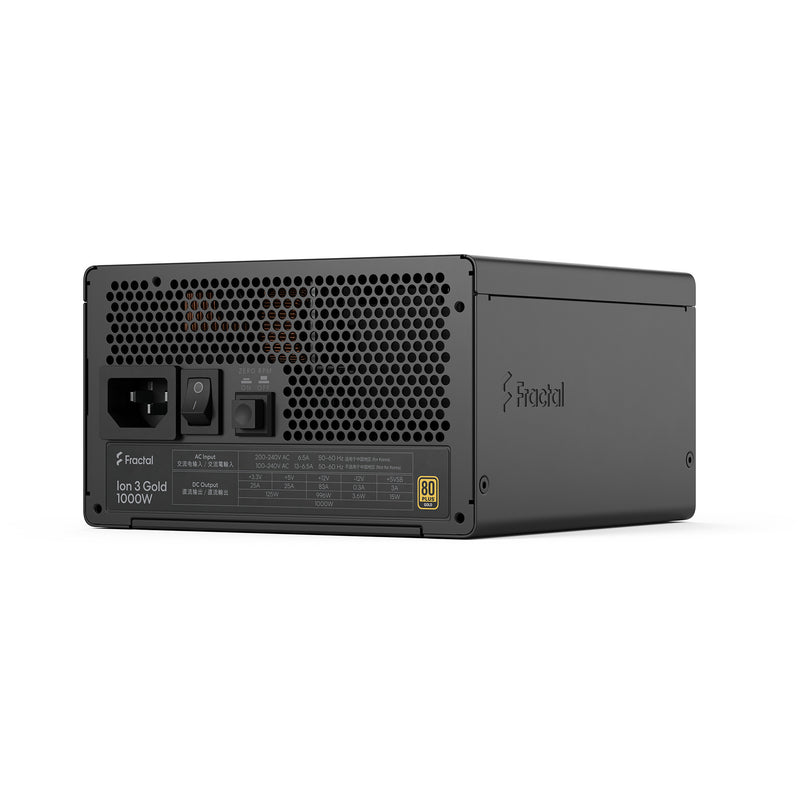 Afbeelding laden in galerijviewer, Fractal design ion gold 3 modulaire 1000 watt voeding (zwart, 1x 12v-2x6, 3x pcie)
