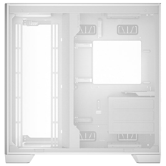 Antec c8 aluminum midi tower behuizing (wit zilver | 2x usb-a | 1x usb-c | tempered glass)