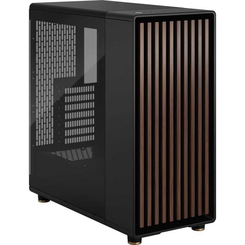 Afbeelding laden in galerijviewer, Fractal design north midi tower behuizing (zwart houtkleur | 2x usb-a | 1x usb-c | tempered glass)
