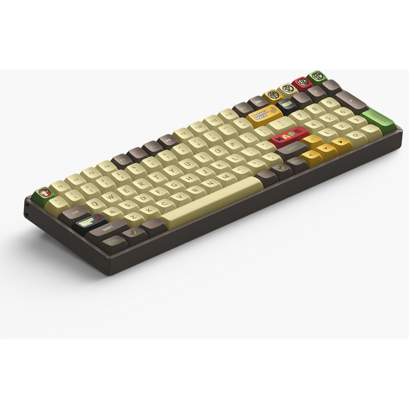 Afbeelding laden in galerijviewer, Iqunix f97 happy ape wireless mechanical keyboard (bruin, us lay-out (qwerty), ttc holy panda, 96%, rgb leds, hot-swappable, pbt, 2.4ghz | bluetooth 5.1 | usb-c)
