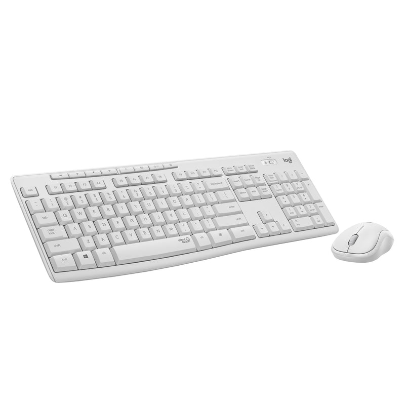 Afbeelding laden in galerijviewer, Logitech mk295 silent wireless keyboard and mouse combo desktopset (grijs, us-international lay-out (qwerty), 100%)
