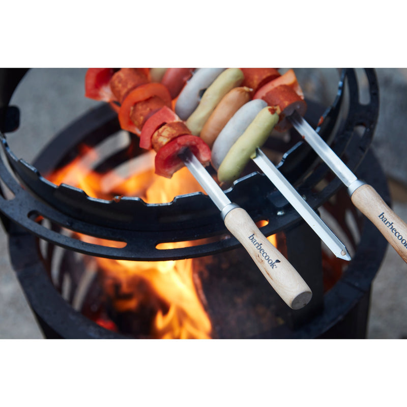 Afbeelding laden in galerijviewer, Barbecook set van 3 xl skewers spies (65cm, fsc 100%)

