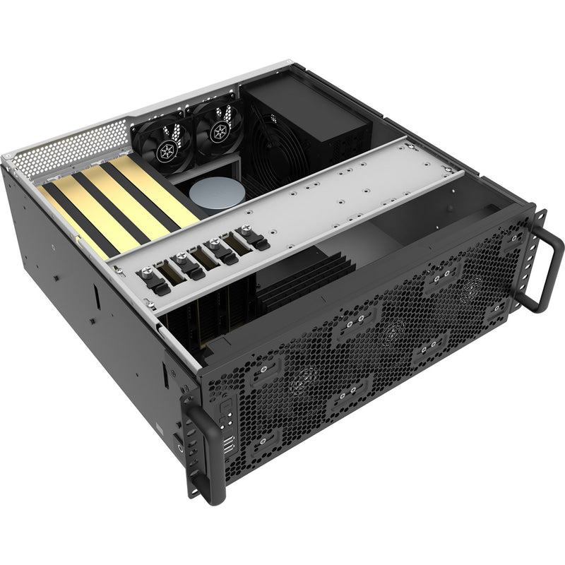 Afbeelding laden in galerijviewer, Silverstone rm4a rack behuizing (zwart | 4u | usb-c)
