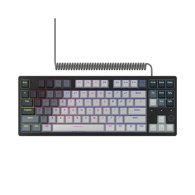 Afbeelding laden in galerijviewer, Lorgar azar 514tkl rgb mechanisch gaming toetsenbord (wit, us lay-out (qwerty), logar dream, 80% (tkl), rgb)

