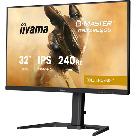 Iiyama g-master gold phoenix gb3290qsu-b1 31.5 gaming monitor (zwart (mat), 2x hdmi, displayport, 2x usb-a, 2x usb-b, 240 hz)