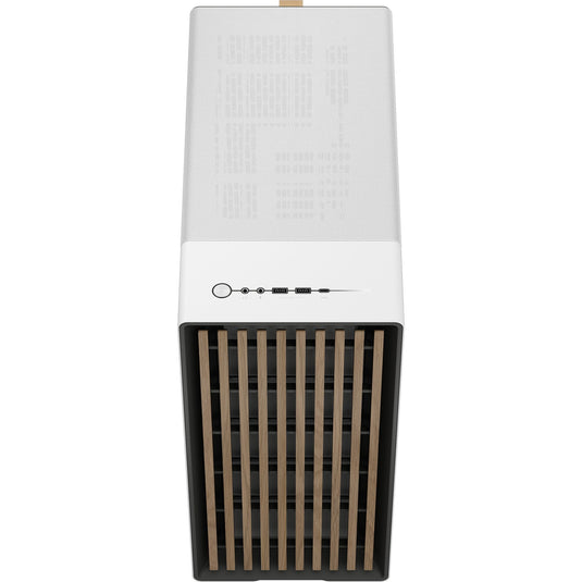 Fractal design north midi tower behuizing (wit houtkleur | 2x usb-a | 1x usb-c | tempered glass)