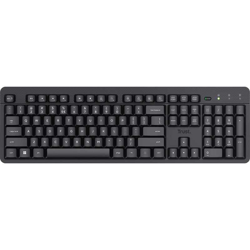 Afbeelding laden in galerijviewer, Trust ody ii draadloos toetsenbord (zwart, eu lay-out (qwerty), membraan, stil)
