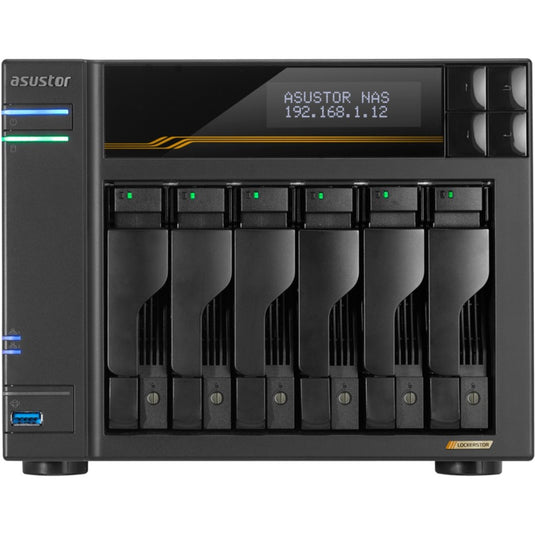 Asustor lockerstor 6 as6806t nas (zwart)