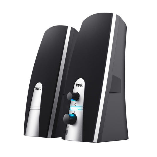 Trust 2.0 speaker set pc-luidspreker (zwart zilver)