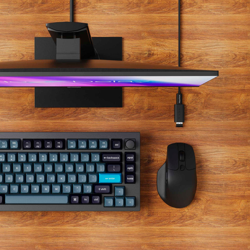 Afbeelding laden in galerijviewer, Keychron m6-a1 wireless mouse (zwart, 100 - 26.000 dpi, usb-c bluetooth 5.1 2.4 ghz)
