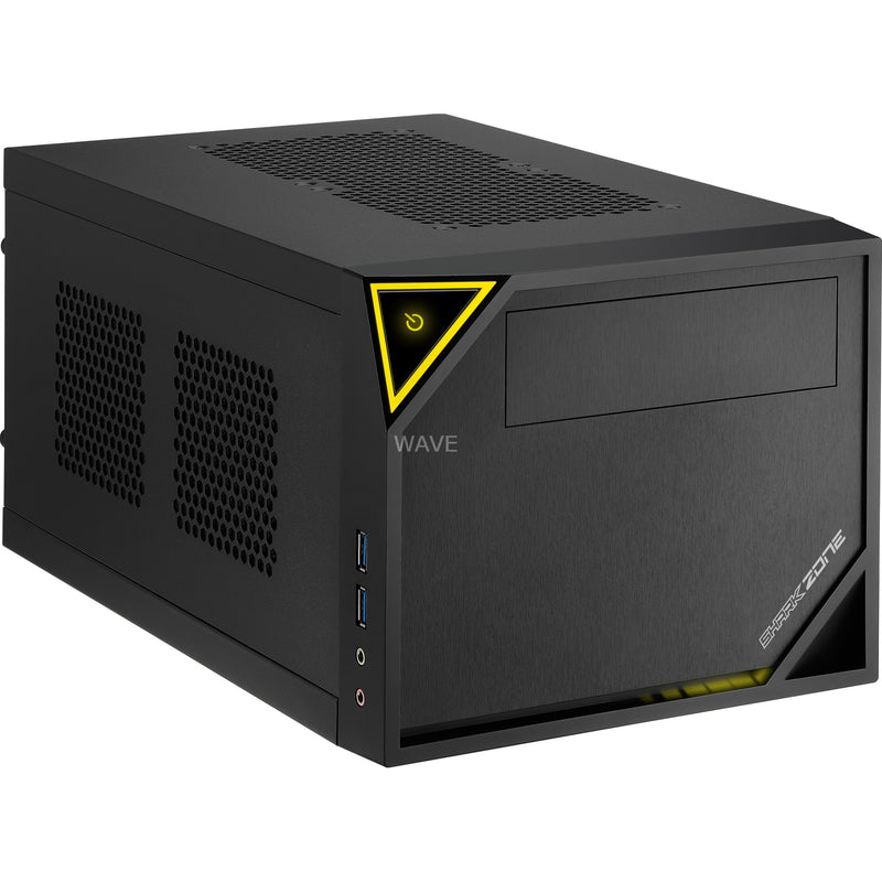 Afbeelding laden in galerijviewer, Sharkoon shark zone c10 mini tower behuizing (zwart | 2x usb-a)
