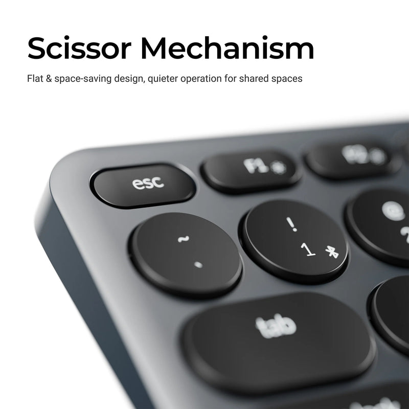 Afbeelding laden in galerijviewer, Keychron b5 pro-k1 toetsenbord (grijs, us lay-out (qwerty), scissor switches, 100%, abs keycaps, 2.4 ghz bluetooth usb)
