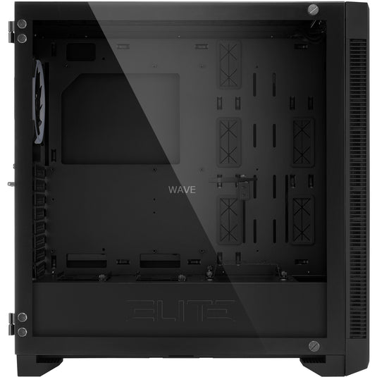 Sharkoon elite shark ca200g big tower behuizing (zwart | 4x usb-a | rgb | tempered glass)