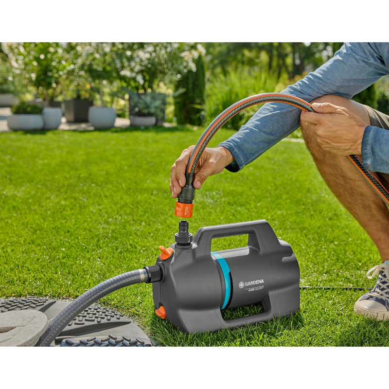 Afbeelding laden in galerijviewer, Gardena besproeiingspomp 4100 silent (donkergrijs turquoise, 550 watt)
